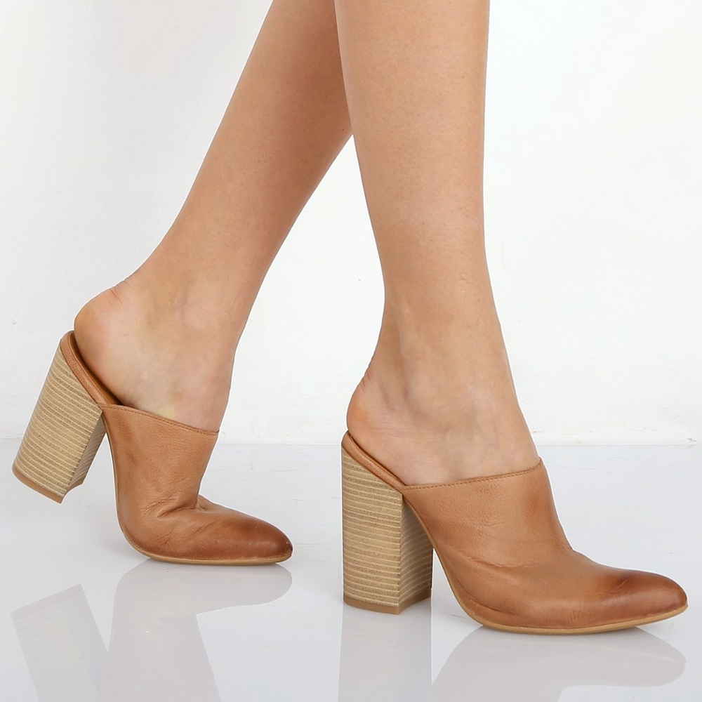Matisse Brown Leather Mules